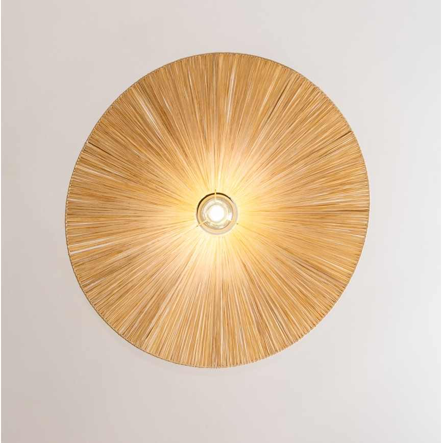 Brilagi - LED полилей на кабел CERIA BOHO 1xE27/40W/230V, диаметър 80 см, рафия