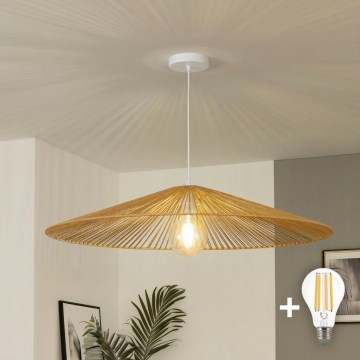 Brilagi - LED полилей на кабел CERIA BOHO 1xE27/40W/230V диаметър 90 см кафяв