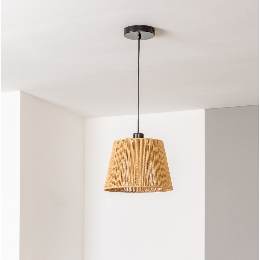 Brilagi - LED полилей на кабел CERIA BOHO 1xE27/40W/230V Ø 28 см кафяв