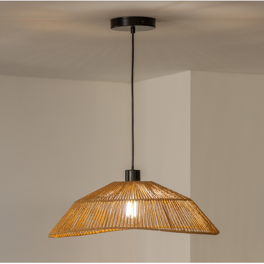 Brilagi - LED полилей на кабел CERIA BOHO 1xE27/40W/230V Ø 50 см кафяв