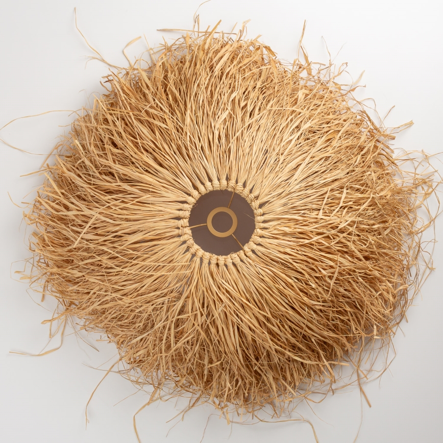 Brilagi - LED полилей на кабел CERIA BOHO 1xE27/40W/230V, Ø 60 см, абажур от рафия