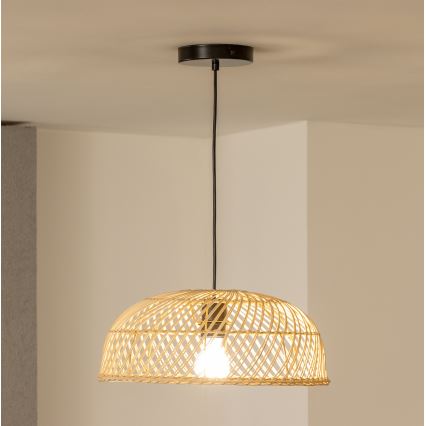 Brilagi - LED полилей на кабел CERIA BOHO 1xE27/40W/230V Ø 60 см ратан