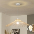 Brilagi - LED полилей на кабел CERIA BOHO 1xE27/40W/230V Ø 70 см бамбук