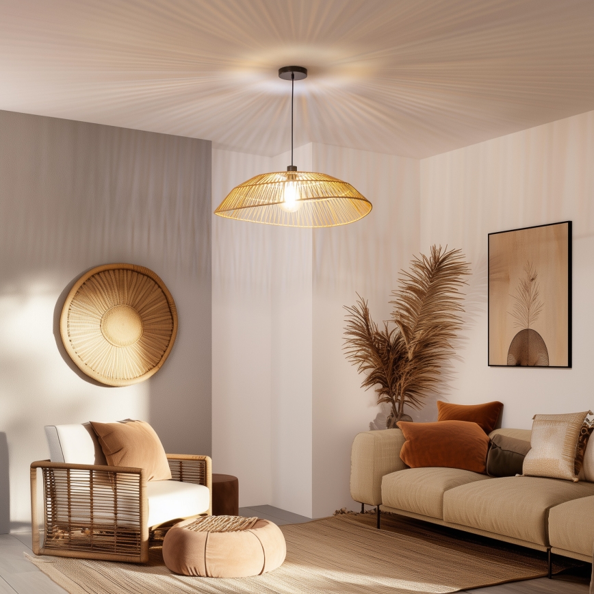 Brilagi - LED полилей на кабел CERIA BOHO 1xE27/40W/230V Ø 70 см кафяв