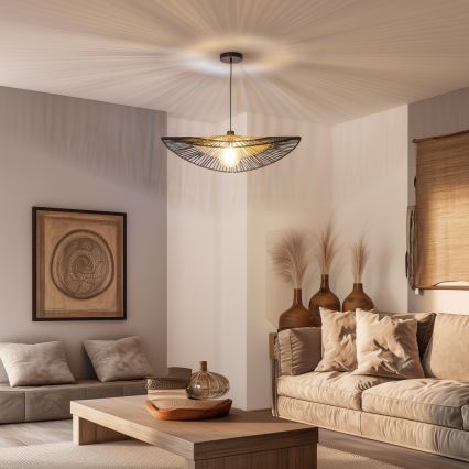 Brilagi - LED полилей на кабел CERIA BOHO 1xE27/40W/230V Ø 80 см черен/кафяв