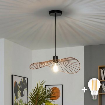 Brilagi - LED полилей на кабел CERIA WIRE 1xE27/40W/230V 40x56 см бронзов