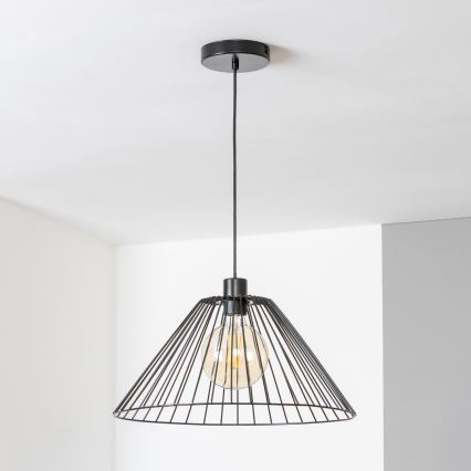 Brilagi - LED полилей на кабел CERIA WIRE 1xE27/40W/230V диаметър 45 см черен
