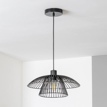 Brilagi - LED полилей на кабел CERIA WIRE 1xE27/40W/230V Ø 38 см, черен