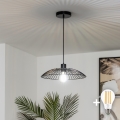 BRILAGI - LED полилей на кабел CERIA WIRE 1xE27/40W/230V Ø 38 см, черен