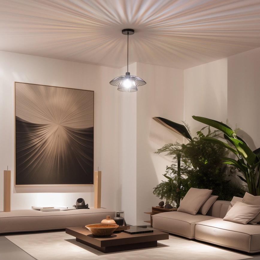 Brilagi - LED полилей на кабел CERIA WIRE 1xE27/40W/230V Ø 38 см, черен