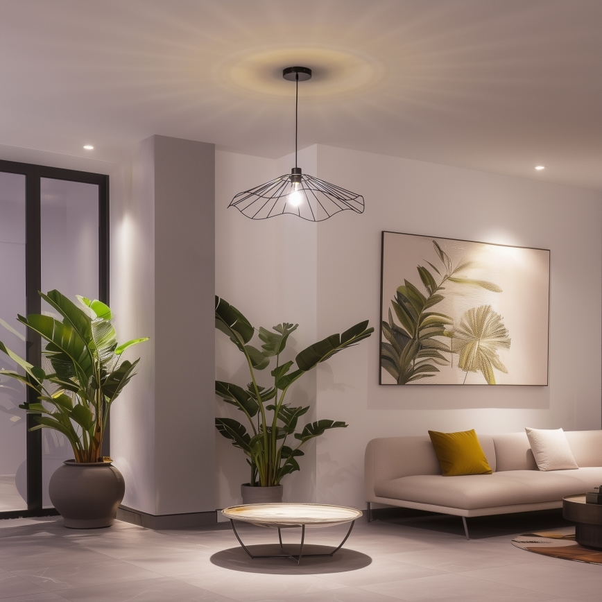 Brilagi - LED полилей на кабел CERIA WIRE 1xE27/40W/230V Ø 60 см черен