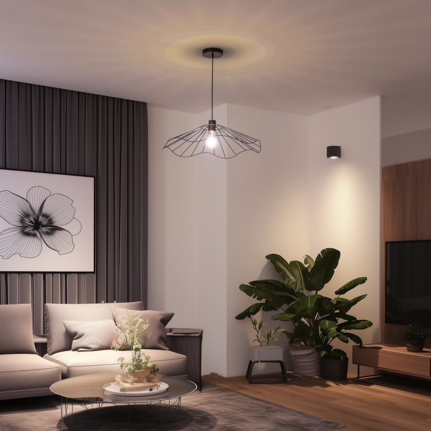 Brilagi - LED полилей на кабел CERIA WIRE 1xE27/40W/230V Ø 60 см черен