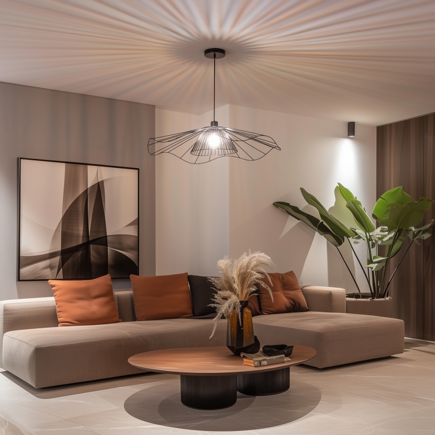 Brilagi - LED полилей на кабел CERIA WIRE 1xE27/40W/230V Ø 80 cm черен