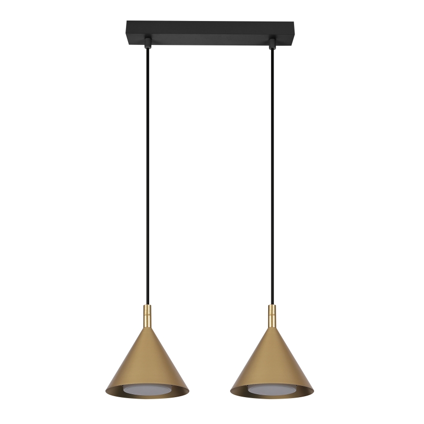BRILAGI - LED Полилей на кабел CONE DOUBLE 2xGX53/15W/230V златен