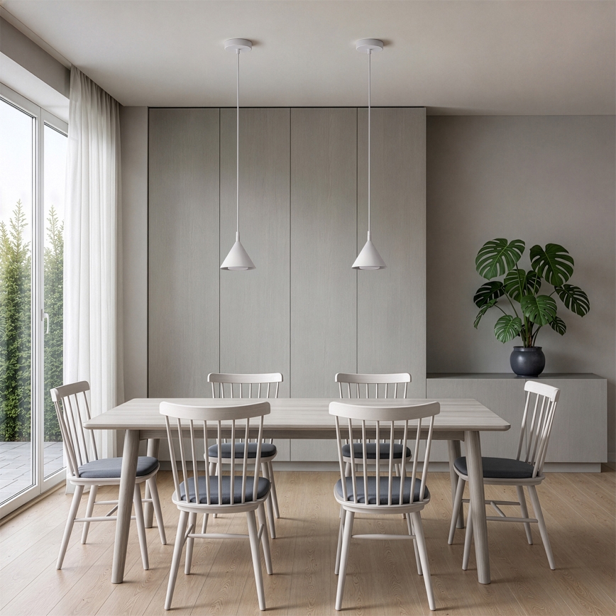 BRILAGI - LED Полилей на кабел CONE SINGLE 1xGX53/15W/230V бял
