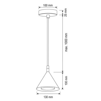 BRILAGI - LED Полилей на кабел CONE SINGLE 1xGX53/15W/230V бял