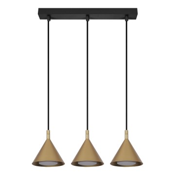 BRILAGI - LED Полилей на кабел CONE TRIPLE 3xGX53/15W/230V златен