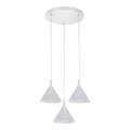 BRILAGI - LED Полилей на кабел CONE TRIPLE ROUND 3xGX53/15W/230V бял