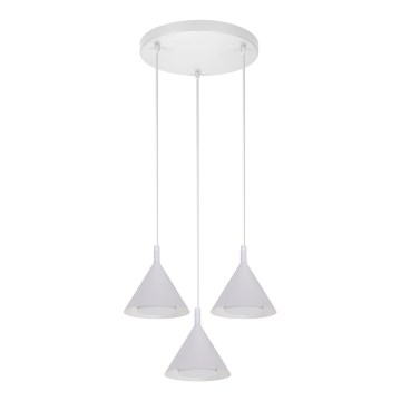 BRILAGI - LED Полилей на кабел CONE TRIPLE ROUND 3xGX53/15W/230V бял