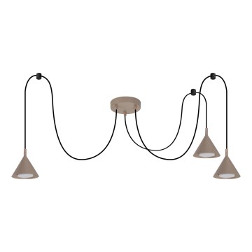 BRILAGI - LED Полилей на кабел CONE TRIPLE SPIDER 3xGX53/15W/230V бежов