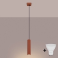 BRILAGI - LED полилей на кабел CRESTO 1xGU10/10W/230V оранжев