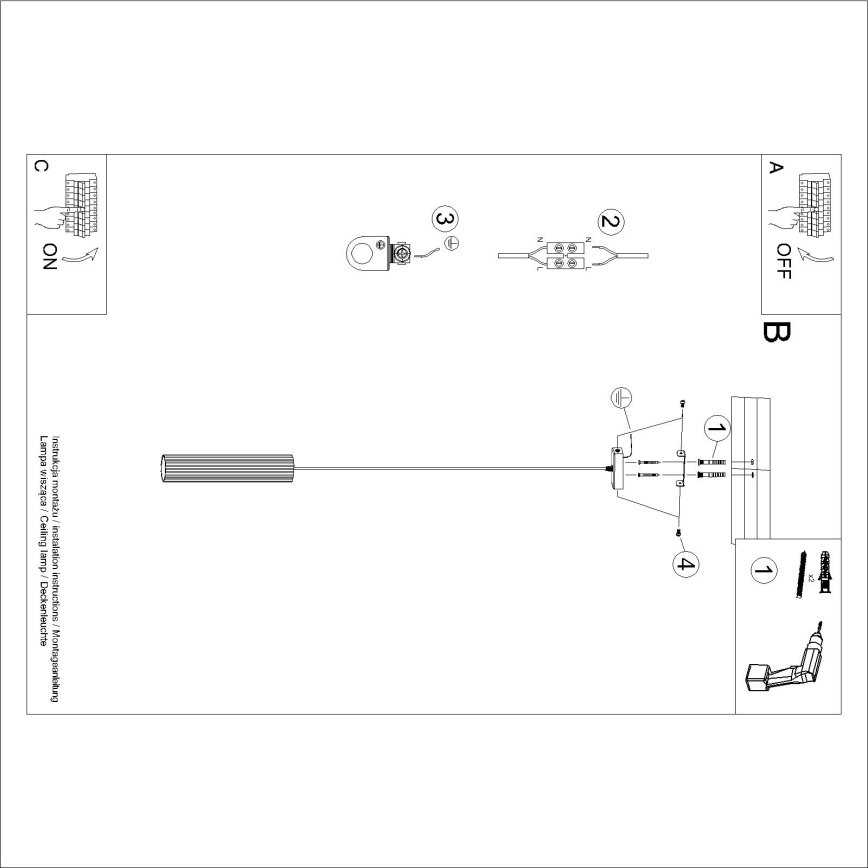 BRILAGI - LED полилей на кабел CRESTO 1xGU10/10W/230V оранжев