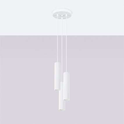 Brilagi - LED полилей на кабел CRESTO 3xGU10/10W/230V бял