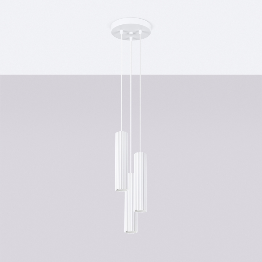 Brilagi - LED полилей на кабел CRESTO 3xGU10/10W/230V бял