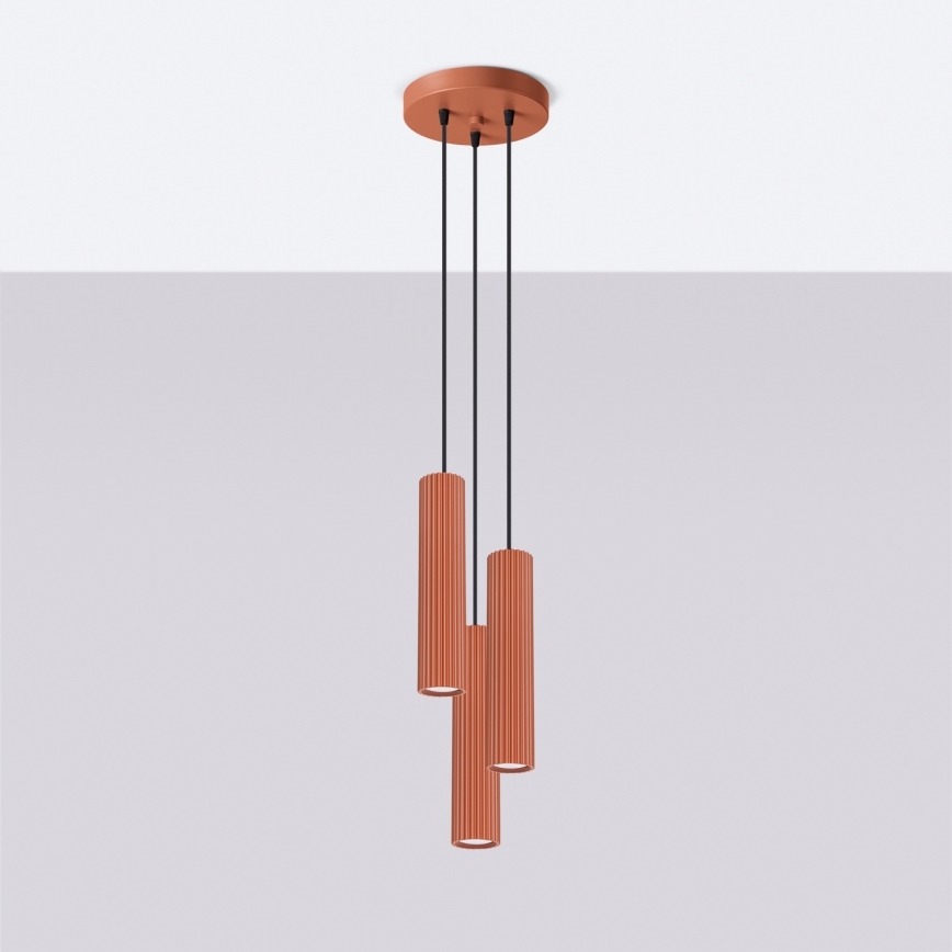 BRILAGI - LED полилей на кабел CRESTO 3xGU10/10W/230V оранжев