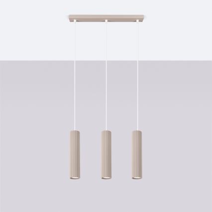 Brilagi - LED полилей на кабел CRESTO 3xGU10/10W/230V таупе