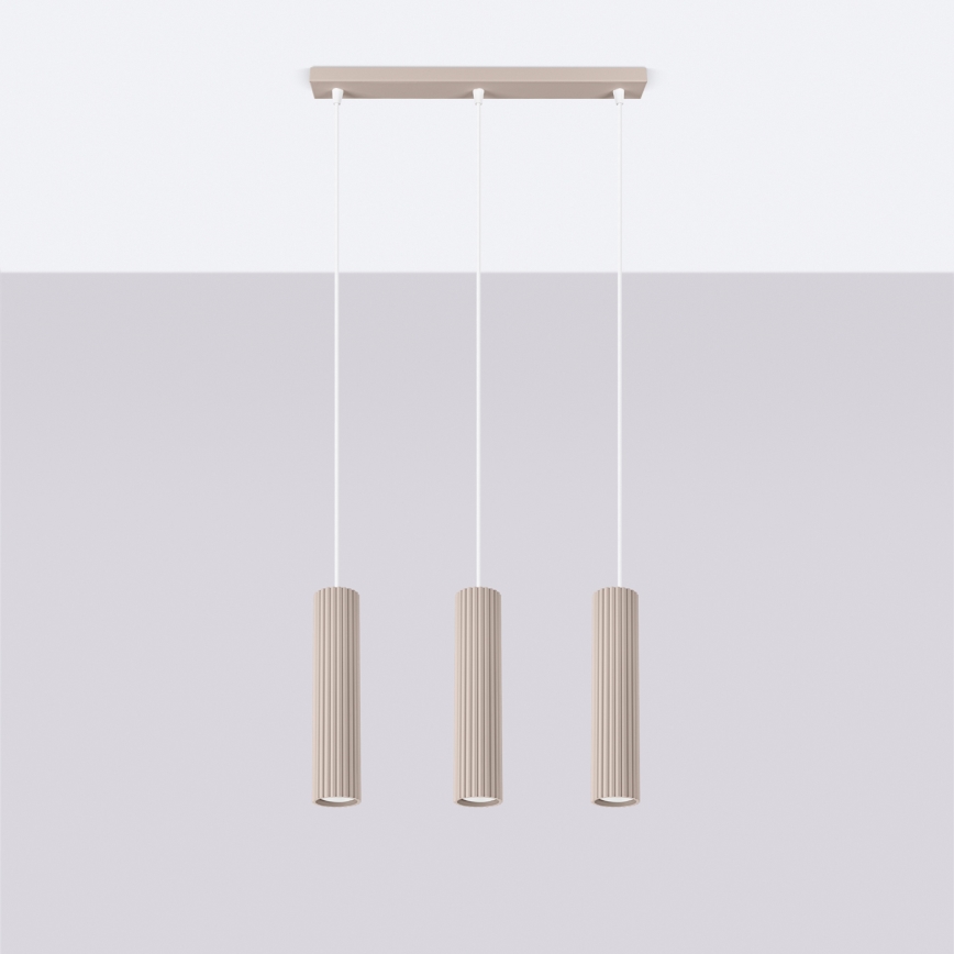 Brilagi - LED полилей на кабел CRESTO 3xGU10/10W/230V таупе