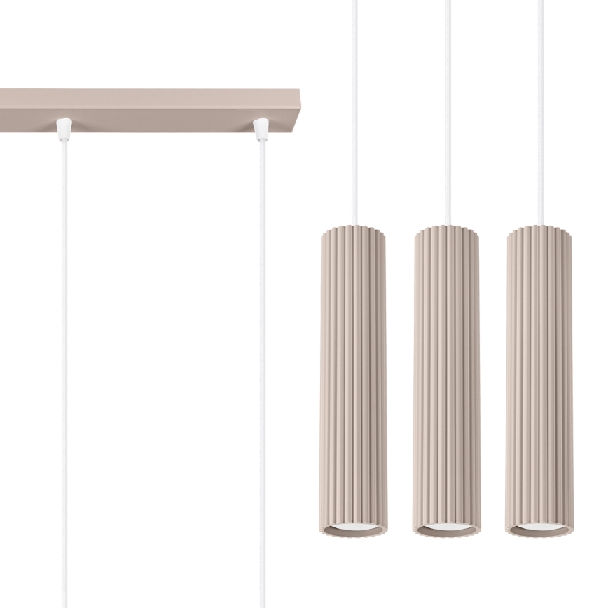 Brilagi - LED полилей на кабел CRESTO 3xGU10/10W/230V таупе