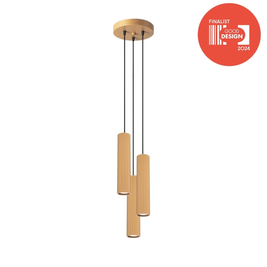 Brilagi - LED полилей на кабел CRESTO 3xGU10/10W/230V златист