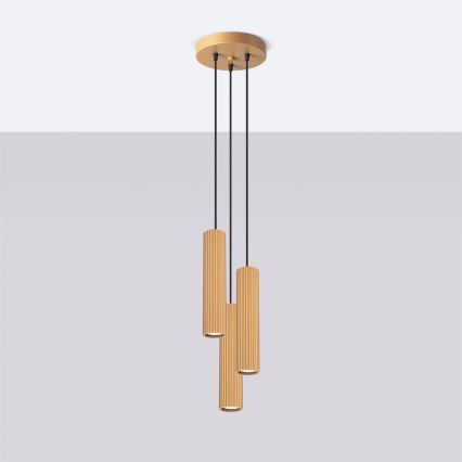 Brilagi - LED полилей на кабел CRESTO 3xGU10/10W/230V златист