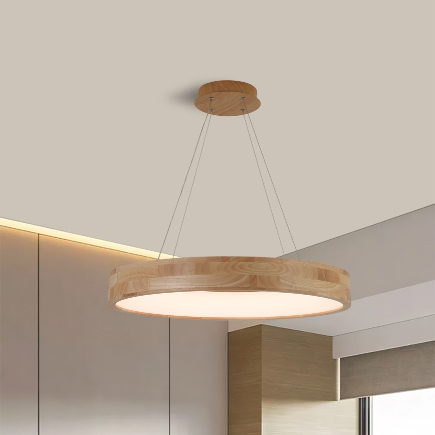 Brilagi - подвесен LED полилей на кабел FALCON WOOD LED/40W/230V 3000/4000/6000K Ø 60 см дърво