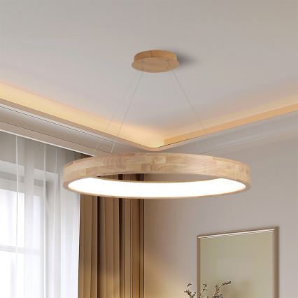Brilagi - LED полилей на кабел FALCON WOOD LED/60W/230V 3000/4000/6000K пр. 80 cm дърво