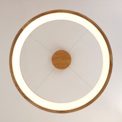 Brilagi - LED полилей на кабел FALCON WOOD MODERN LED/60W/230V 3000/4000/6000K Ø 80 см дърво