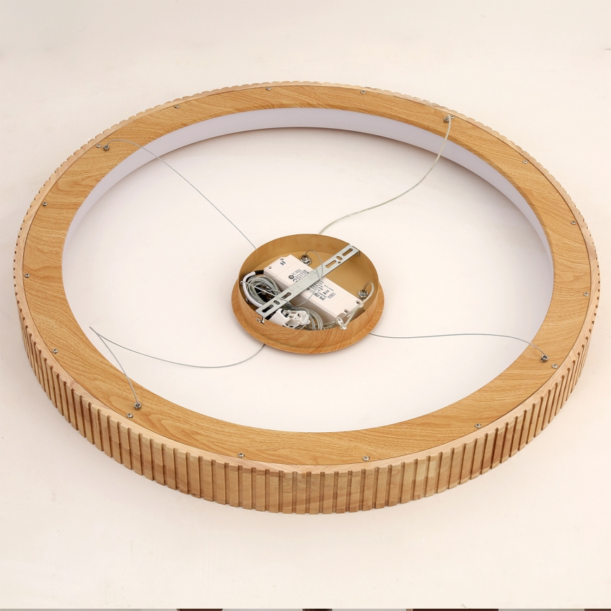 Brilagi - LED полилей на кабел FALCON WOOD MODERN LED/60W/230V 3000/4000/6000K Ø 80 см дърво