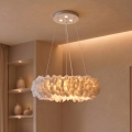 BRILAGI - LED полилей на кабел FEATHER 3xE27/40W/230V + 3xLED/3W Ø 40 см бял