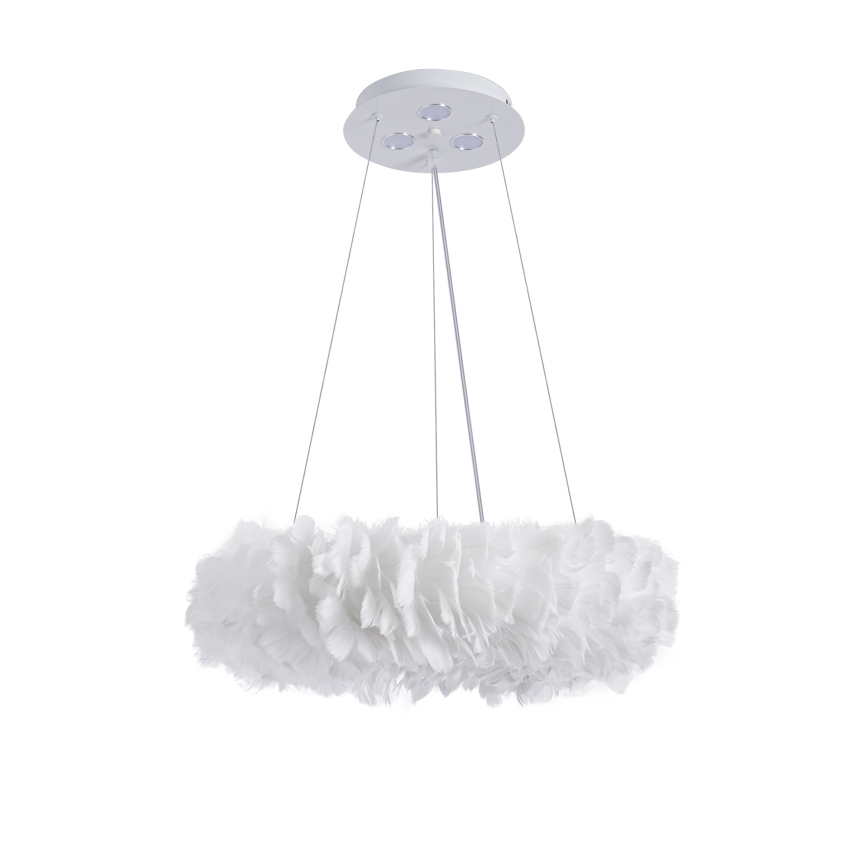 Brilagi - LED полилей на кабел FEATHER 3xE27/40W/230V + 3xLED/3W Ø 40 см бял