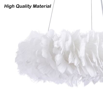 Brilagi - LED полилей на кабел FEATHER 3xE27/40W/230V + 3xLED/3W Ø 40 см бял