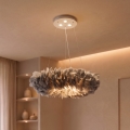 Brilagi - LED полилей на кабел FEATHER 3xE27/40W/230V + 3xLED/3W Ø 50 см сив