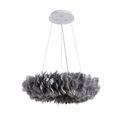 Brilagi - LED полилей на кабел FEATHER 3xE27/40W/230V + 3xLED/3W Ø 50 см сив