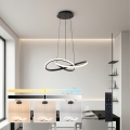 Brilagi - LED полилей на кабел INFINITY, с възможност за димиране, LED/55W/230V, 3000-6000K, 50x50 cm, черен + дистанционно управление