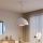 Brilagi - LED полилей на кабел METALO 1xE27/40W/230V диам. 40 см бял/меден