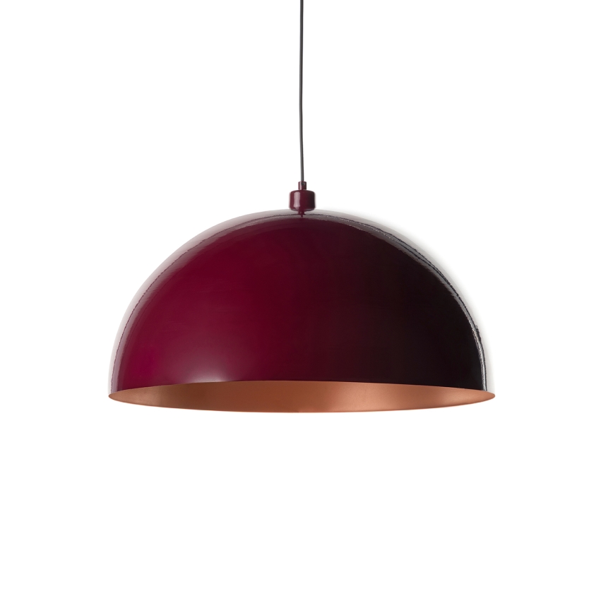 Brilagi - LED полилей на кабел METALO 1xE27/40W/230V, диаметър 40 см, бордо/меден