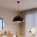 Brilagi - LED полилей на кабел METALO 1xE27/40W/230V, диаметър 40 см, черен/меден