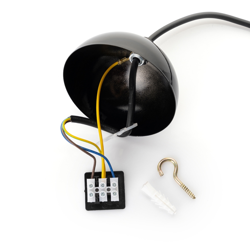 Brilagi - LED полилей на кабел METALO 1xE27/40W/230V, диаметър 40 см, черен/меден