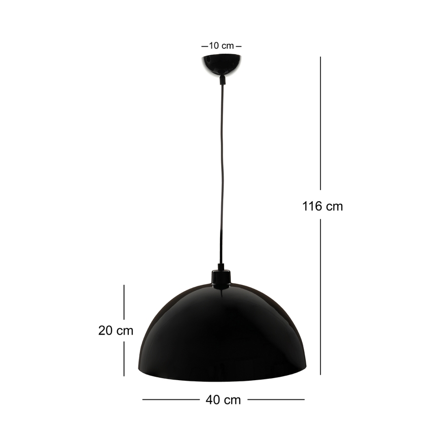 Brilagi - LED полилей на кабел METALO 1xE27/40W/230V, диаметър 40 см, черен/меден