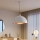 Brilagi - LED полилей на кабел METALO 1xE27/40W/230V Ø 60 cm бял/меден